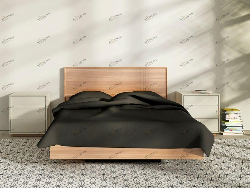 WUDA Двуспальная кровать из дерева Ares sun-id-1485905