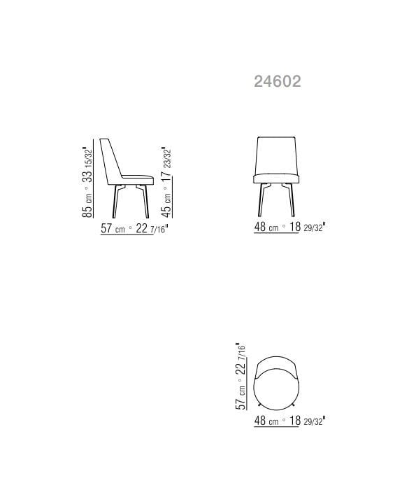 Мягкий стул из ткани Flexform Hera ARCH-00037822 - Вид №5