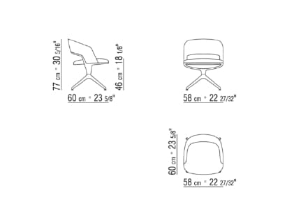 4-спицевое вращающееся рабочее кресло Flexform Alma ARCH-00089272 - Вид №4