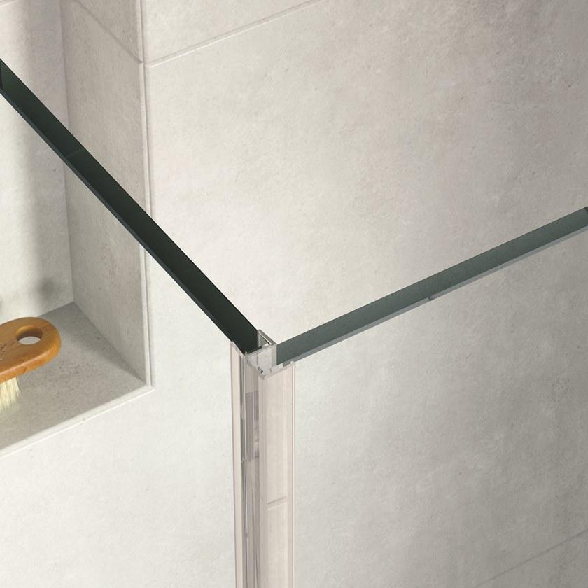 Flair Showers Душевая кабина с двумя стеклянными панелями и стабилизатором поперечной устойчивости Ayo Ayo10mwr70sc - Вид №6