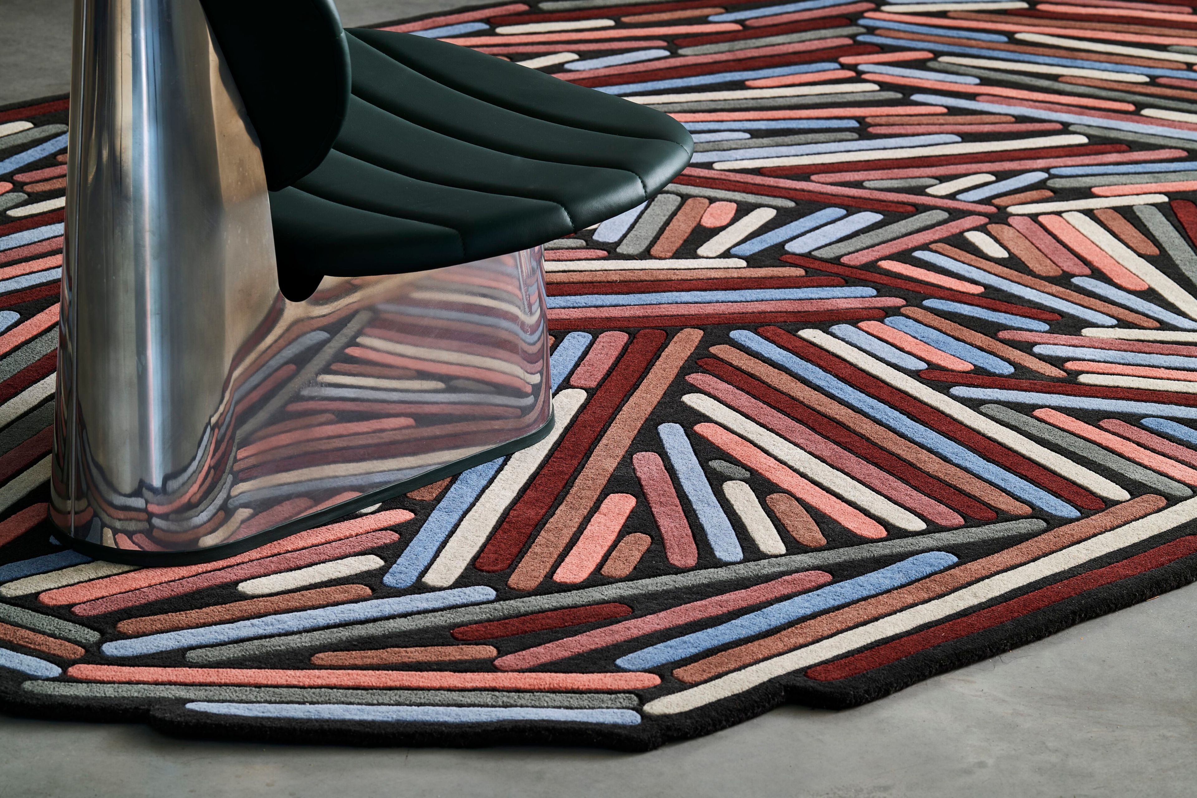 Шерстяной ковер с геометрическим рисунком Toulemonde Bochart BRINDILLE HIVER ARCH-00082005 - Вид №3