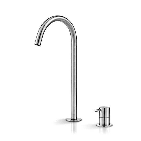 DEC113L Смеситель для раковины на 2 отверстия Linki DECO, Полированная сталь