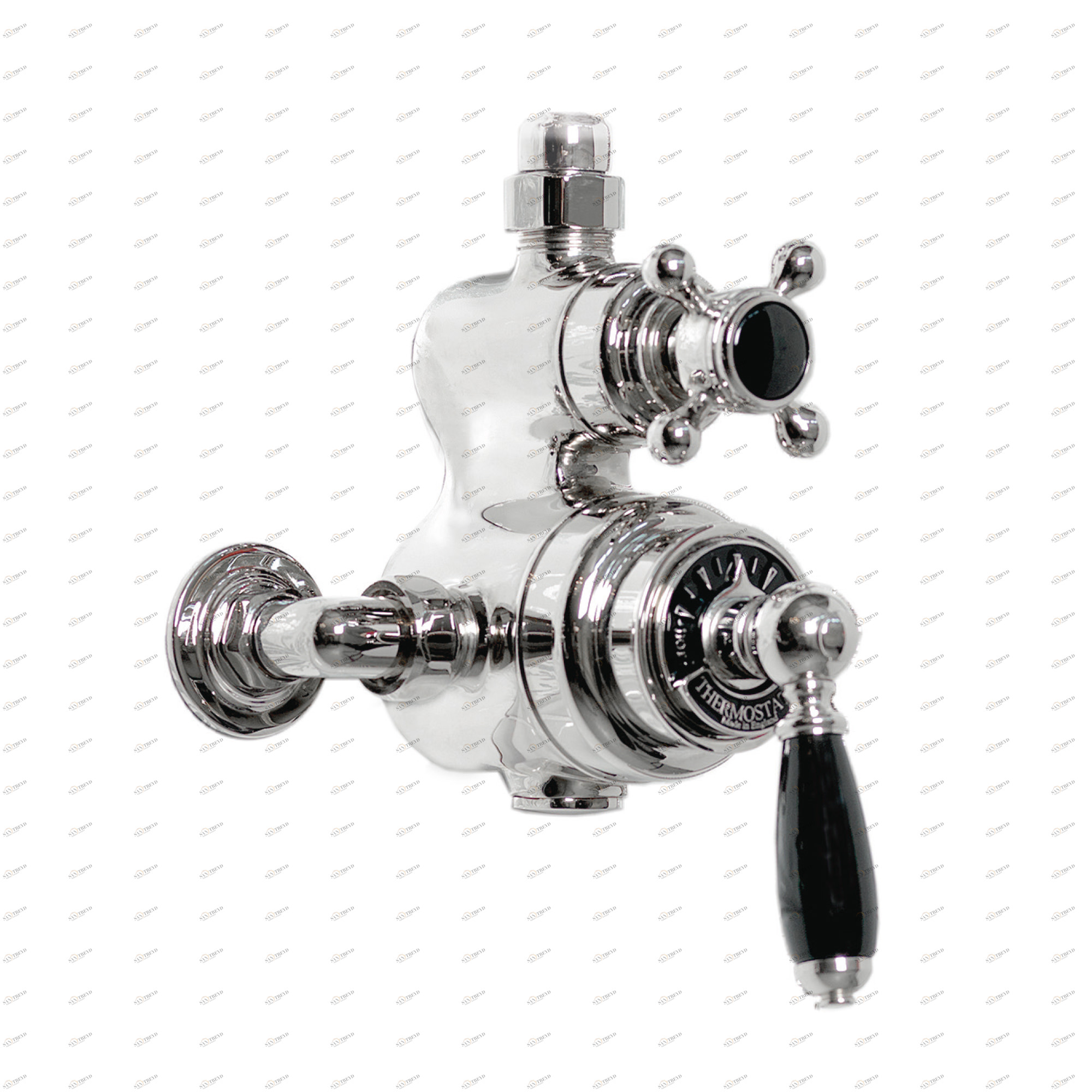 Traditional bathrooms Смеситель для душа термостат с фарфоровой ручкой БРАЙТОН Tb740.614bl.nk 