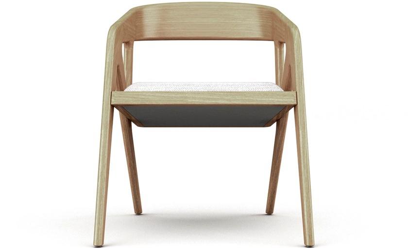 Prieto Studio Кресло из дерева с подлокотниками  Bra001  - Вид №3