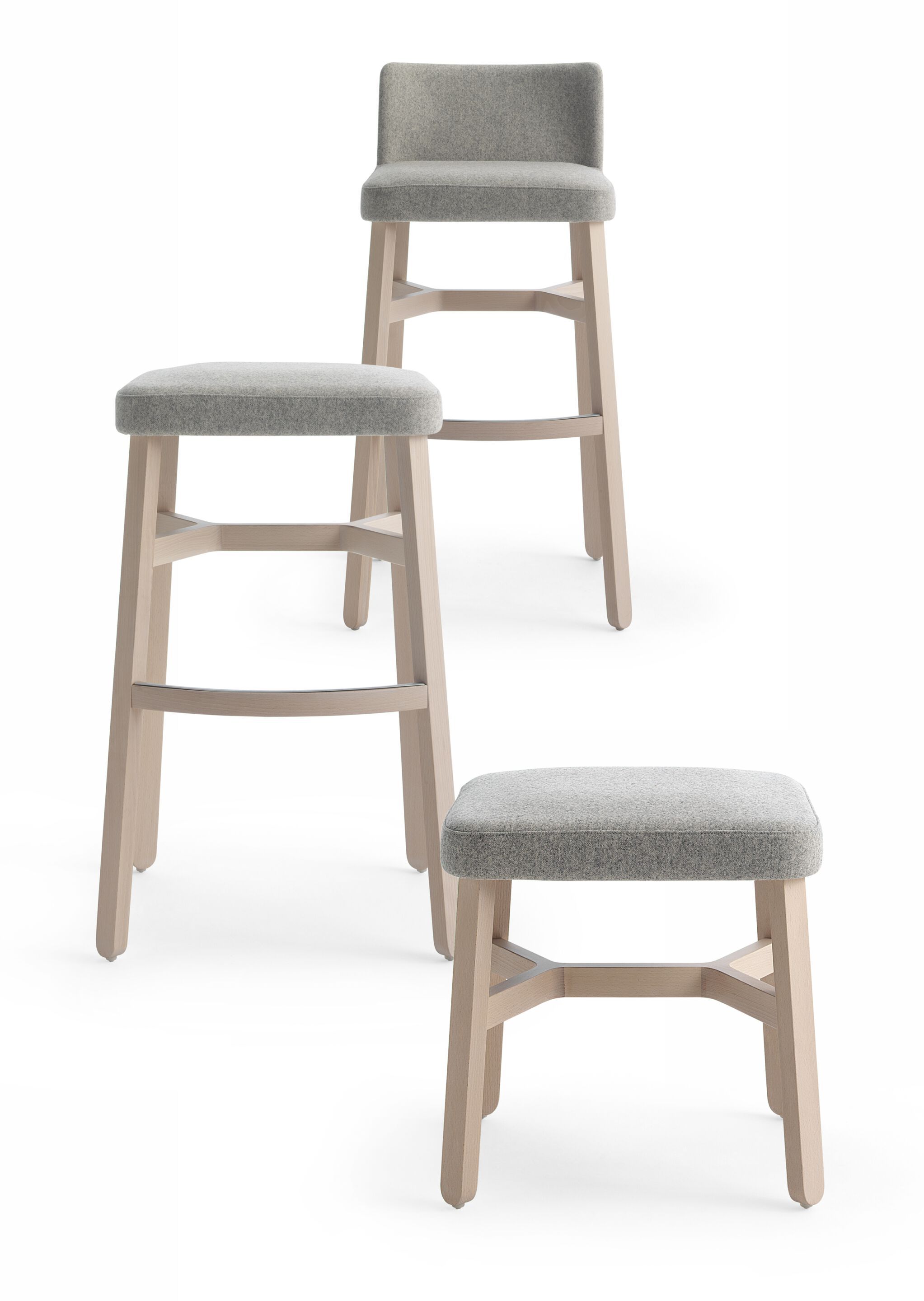 Высокий табурет из бука Billiani круассан ARCH-00138963 - Вид №1