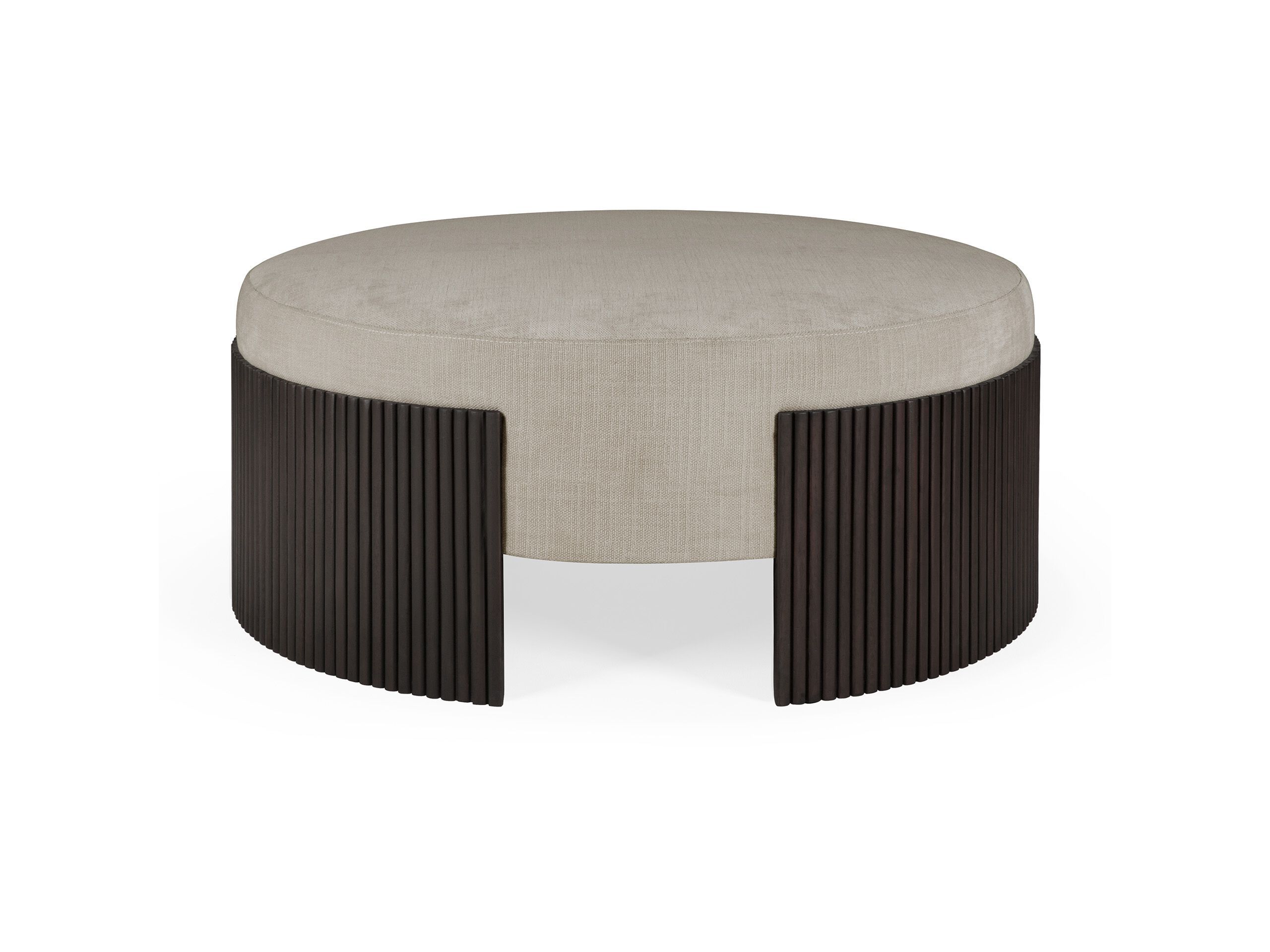 Круглый пуф из красного дерева Ethnicraft Roller Max ARCH-00152270