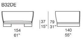 Paola Lenti 2-местный садовый диван из полиэфирного волокна Ami sun-id-1345123 - Вид №4