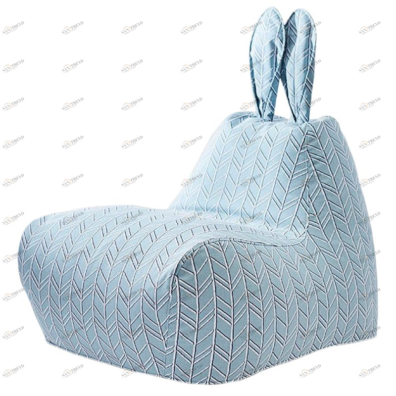 Бескаркасный пуф-заяц детский хлопок голубой МАСТЕРСКАЯ КРЕСЛО  335307 Голубой Santreyd 