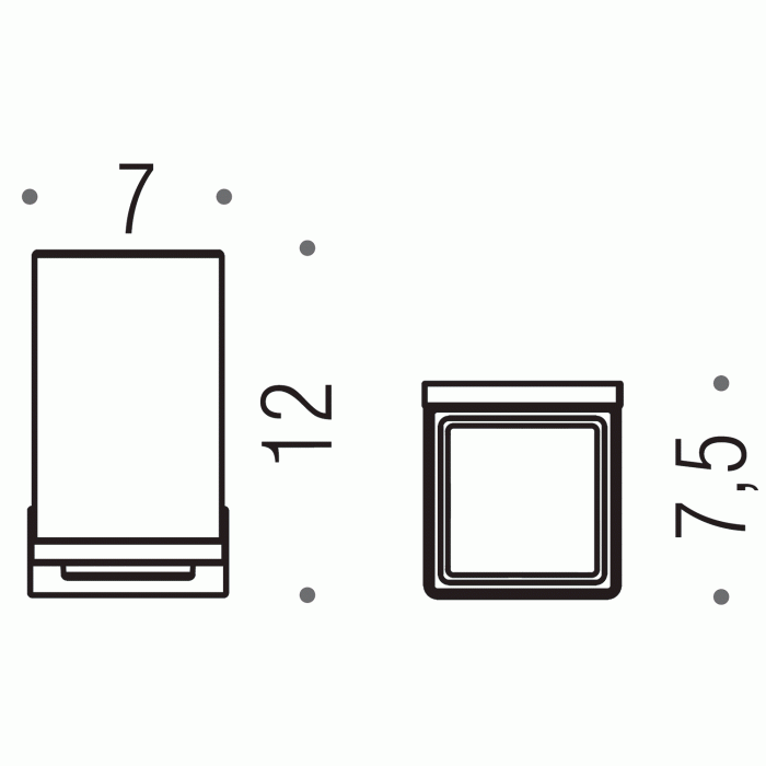 B1602.NM B1602 NM Стакан настенный (чёрный) COLOMBO LOOK Colombo Design - Вид №1