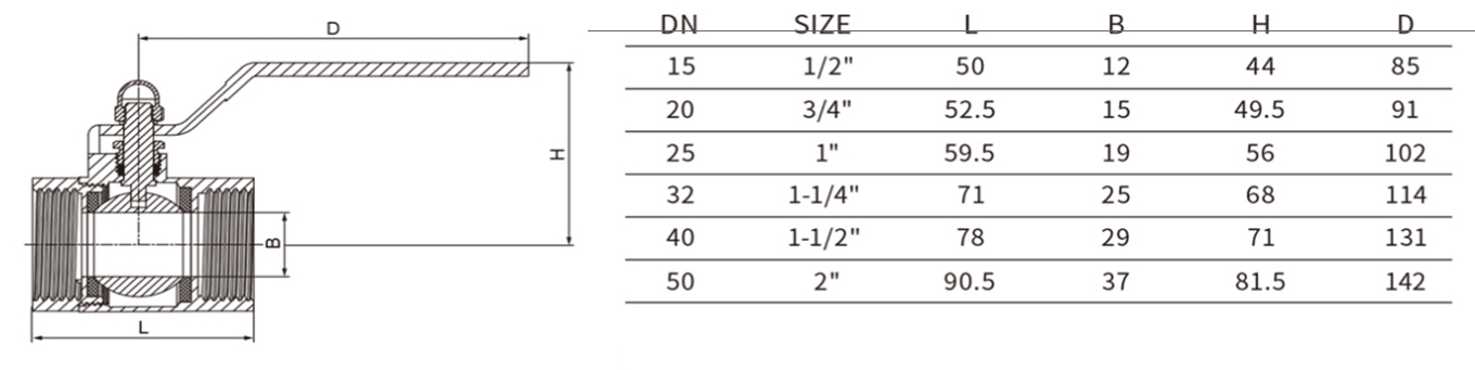 100101 Кран шаровой водоразборный, со штуцером 1/2" ручка, латунь LAB.Space  - Вид №3