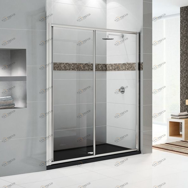 Novellini. Двери в нишу 102 см 2P с серебристым профилем STAR NSTAR2P961B