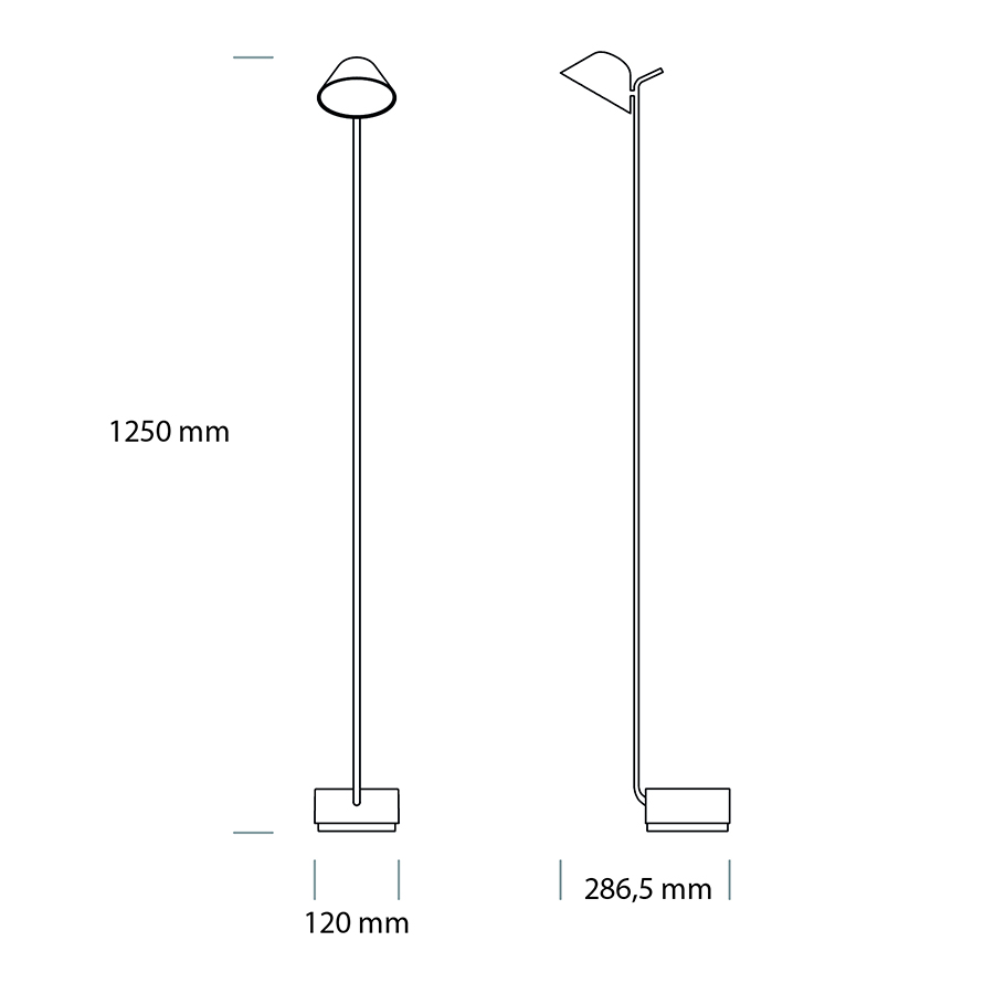 1320539 MENU Торшер Peek Порошковое покрытие черного цвета  - Вид №3