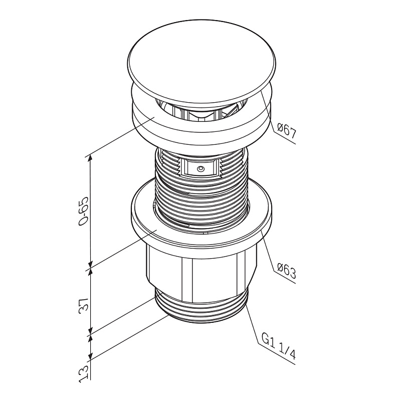 F070M100 Донный клапан мультифункциональный нажимной шт. AM.PM  - Вид №4