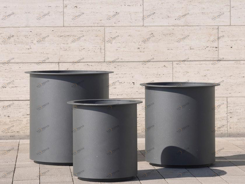 BENKERT BANKE Круглые кашпо для общественных мест из нержавеющей стали Planter sun-id-1362467