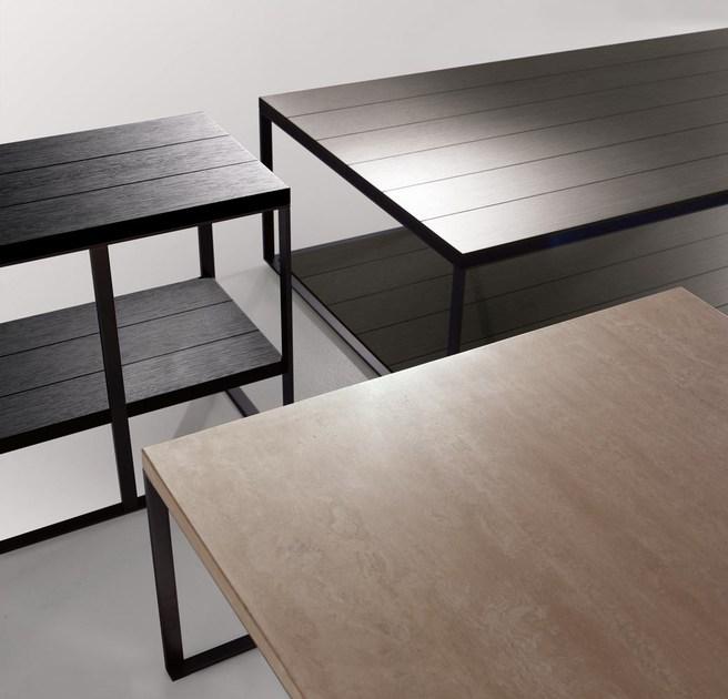 Maxalto Прямоугольный журнальный столик из стали и дерева Lithos sun-id-1419165 - Вид №4