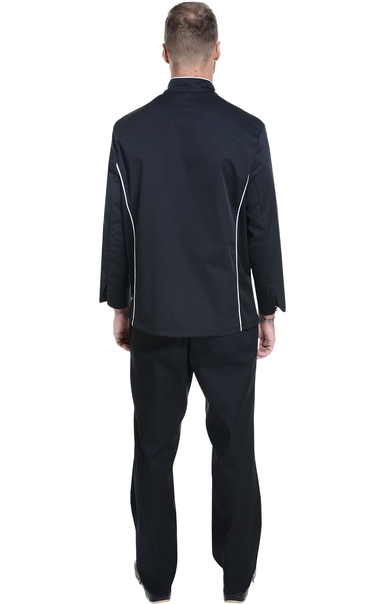 62607 Китель поварской black (черный) RICON  Повар  размер 52 (XL)  - Вид №4