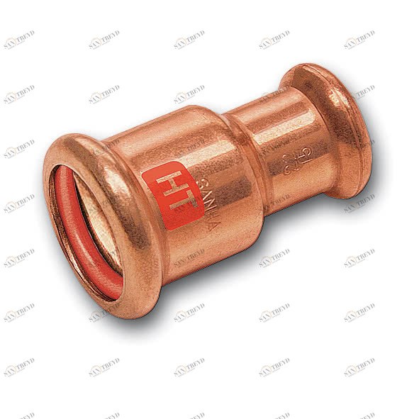 1122405435 SANHA 12240 пресс-фитинг солн.,медь, муфта редукцион. ВПр-ВПр 54x35 мм 