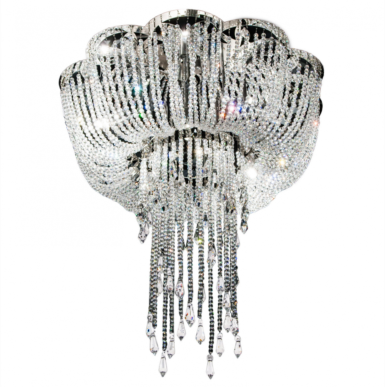 Люстра Enna 5015 прозрачная 5015 PUSHA ДИЗАЙНЕРСКИЕ, PUSHA, ДВУХЪЯРУСНЫЕ 061563 Прозрачный  - Вид №1