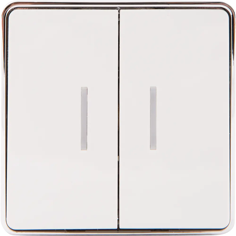 Выключатель WERKEL Gallant с LED-подсветкой, 2 клавиши, белый матовый 82036812