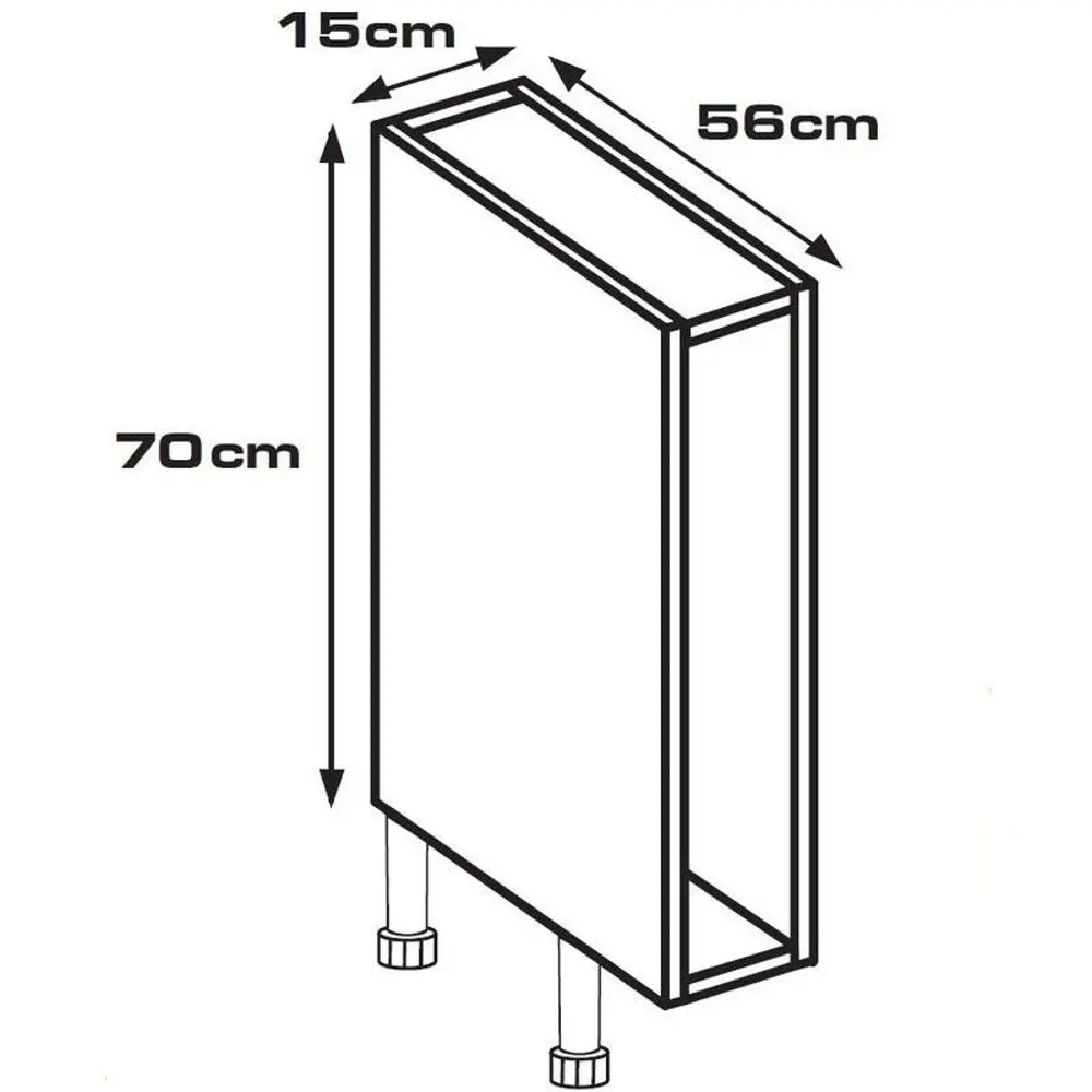 Каркас напольный 15x70x56 см, ЛДСП, цвет белый 13251853 STLM-2132426 DELINIA  - Вид №6