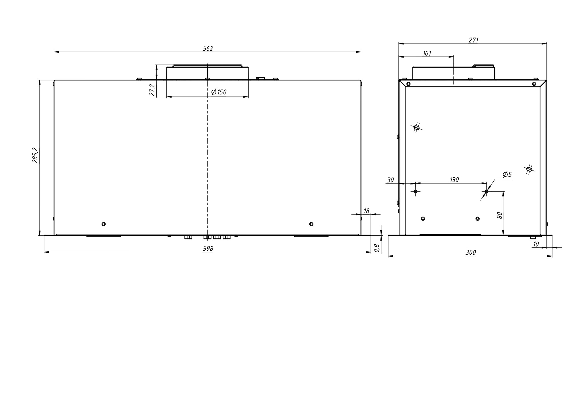 9978132 Вытяжка полновстраиваемая ELIKOR Cube 60П-1000 белый/белый STDN-0005060 - Вид №10