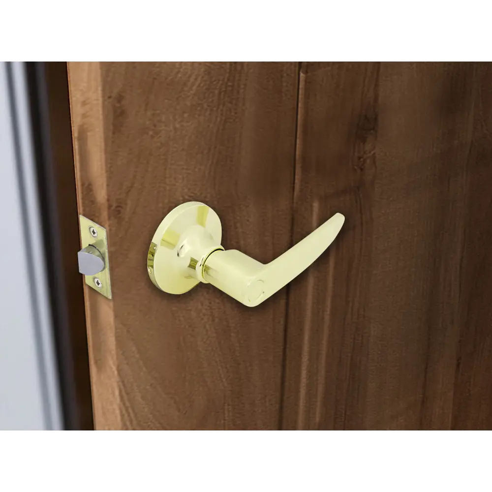 Ручка-защёлка 3502 PB PS, без запирания, цвет золото ФАБРИКА ЗАМКОВ STLM-2015005 - Вид №8