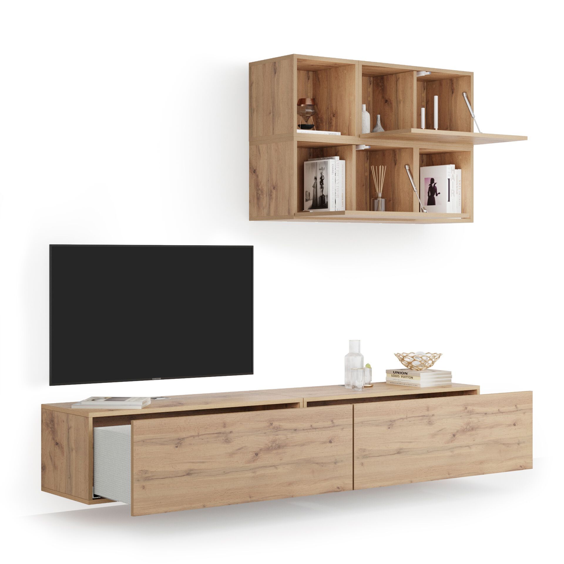 Модульная оборудованная стена установленная стеной в меламинированном Mobili Fiver Easy ARCH-00044646 - Вид №6