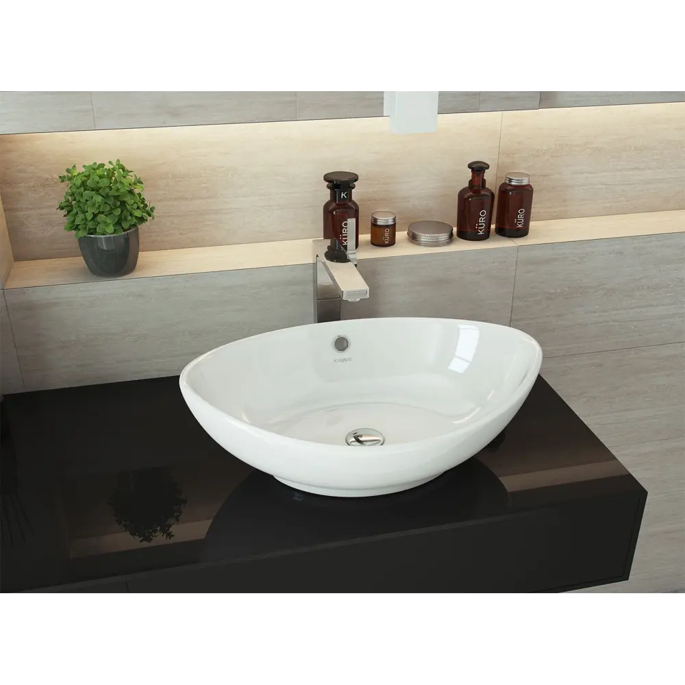 KIROVIT Гамма 560 - элегантная накладная раковина из фарфора 82276074 STLM-0023808 - Вид №5