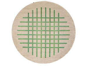 Круглый ковер из полипропилена с геометрическим рисунком