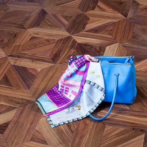 Модульный паркет Marco Ferutti Castello Castello Орех американский Натур (Гладкая) 450х450 мм 2600600050 - Вид №1