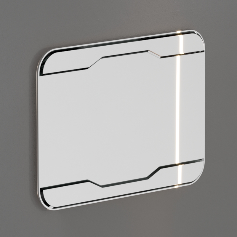 740601 Зеркало 100x70 см с подсвечиваемой рамкой и выключателем Kerasan Waldorf Италия 