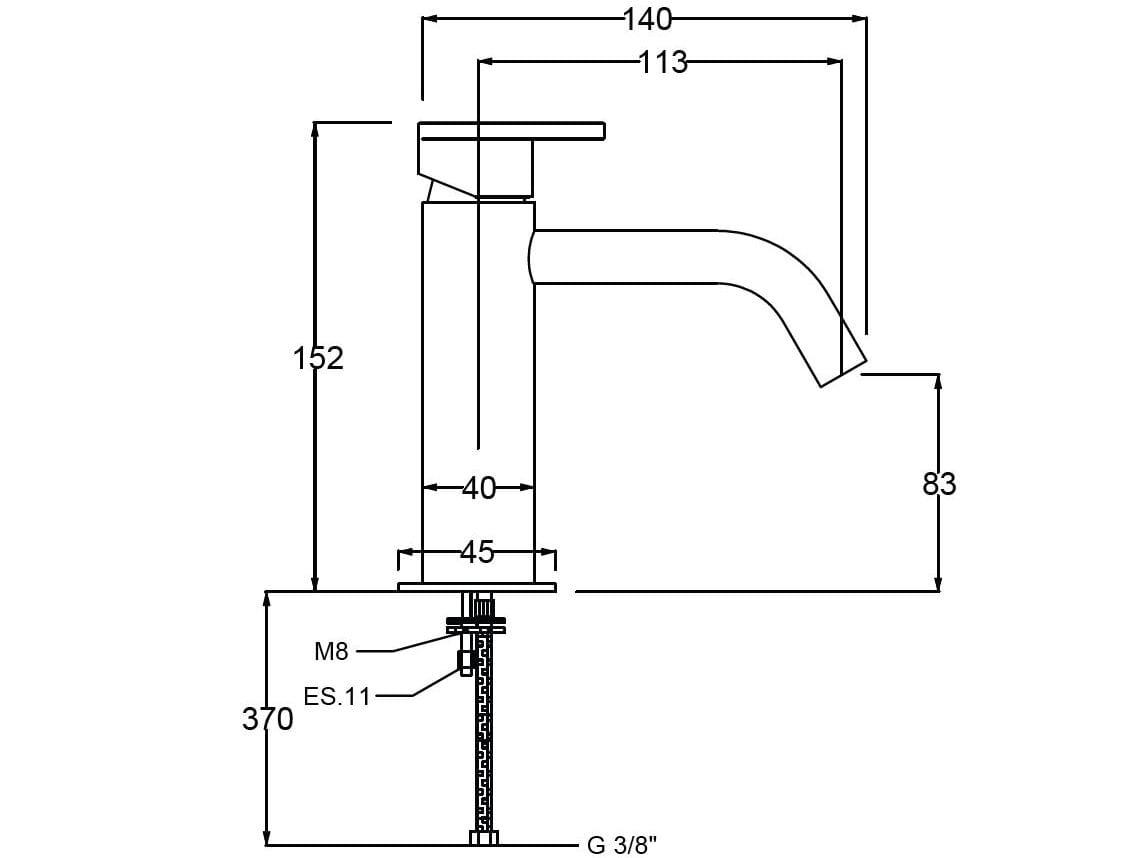 Однорычажный смеситель для раковины с одним отверстием QD Magistro Lab Smile ARCH-00121490 - Вид №6