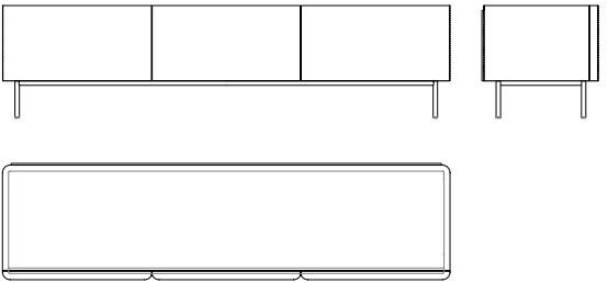 Milla & Milli Буфет из массива дерева с мраморной столешницей Waves sun-id-1436382 - Вид №8