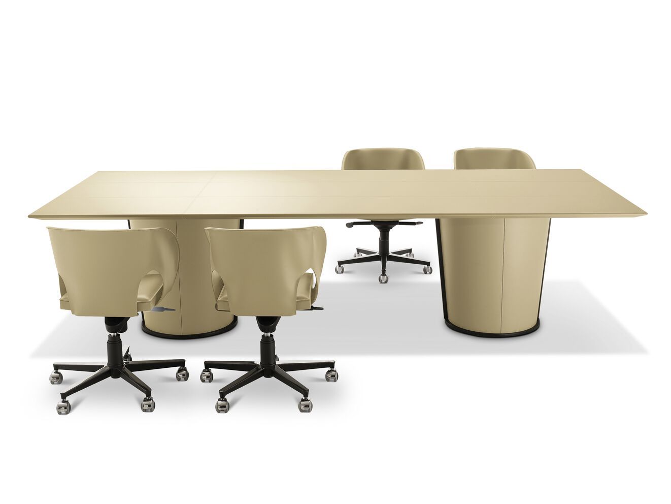Прямоугольный стол для совещаний с кожаной обивкой i 4 Mariani Papier ARCH-00082229 - Вид №1