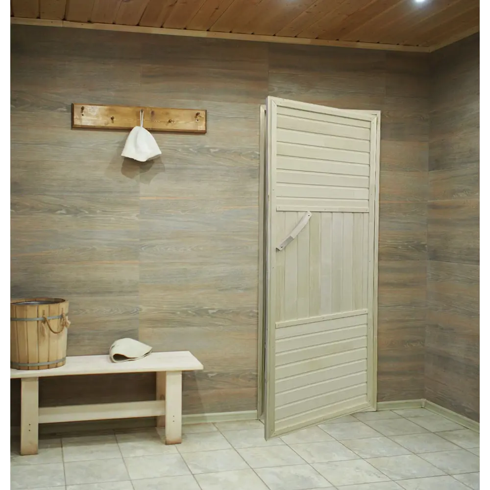 Дверь для бани деревянная осина 75x195 см двусторонняя Santreyd STLM-2008332 - Вид №6