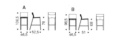 Высокий кожаный стул со спинкой Cattelan italia Isabel ARCH-00129168 - Вид №3