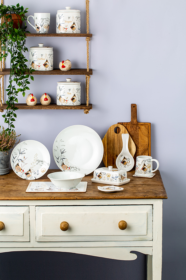 P_0059.639 Блюдце для чайных пакетиков country hens Price&Kensington  - Вид №3