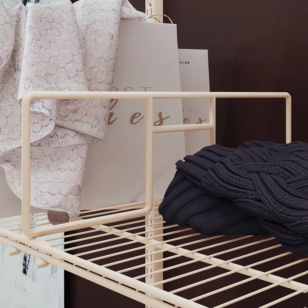 LARVIJ Разделитель для полки 40 см - стальной органайзер в цвете магнолия 84804226 STLM-0055448 - Вид №1