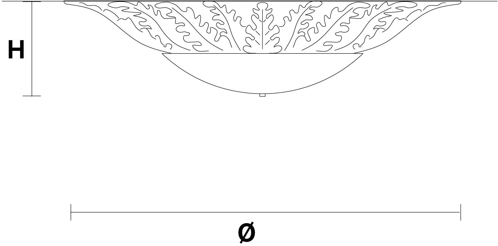 Masiero Металлический потолочный светильник накаливания Acantia sun-id-1506193 - Вид №1