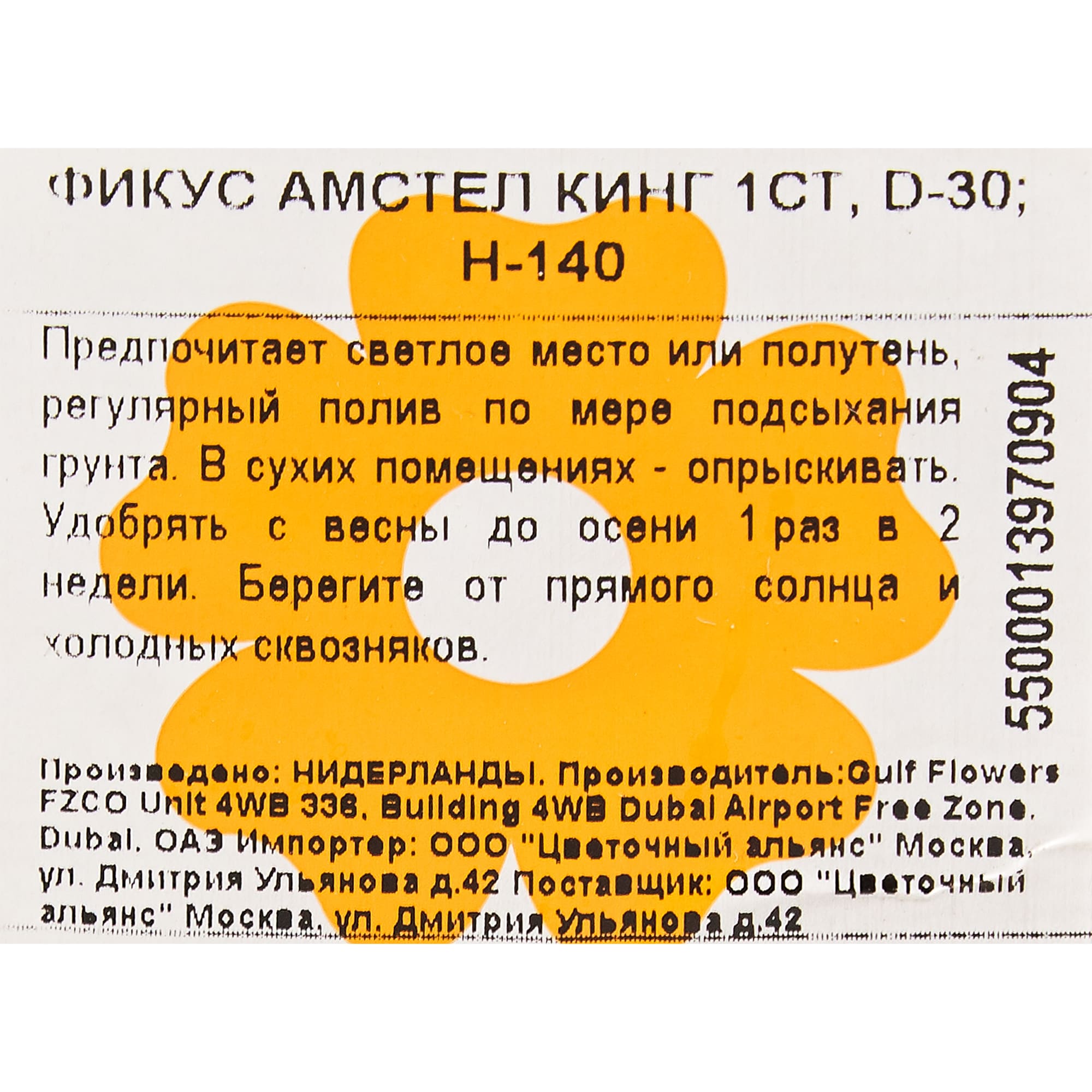 82849682 Фикус "Амстел Кинг" 30х140 см Santreyd  - Вид №2