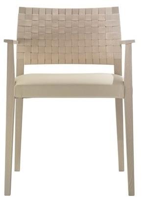 Andreu World Стул из дуба с подлокотниками и встроенной подушкой Valeria So7508 - Вид №1