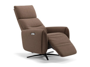 Тканевое кресло с подставкой для ног