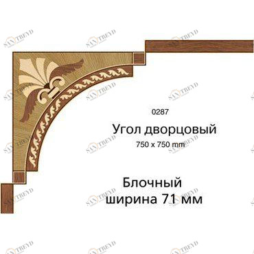 Художественный паркет Da Vinci Паркетный Бордюр 26-041 Орех Европейский (Грецкий) Селект (Гладкая) х мм 26011041