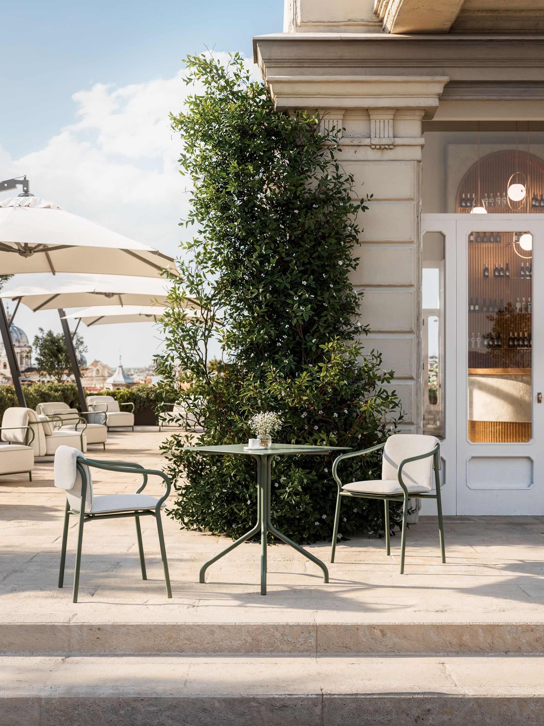 Алюминиевый круглый садовый стол Unopiù Salò ARCH-00036356 - Вид №5