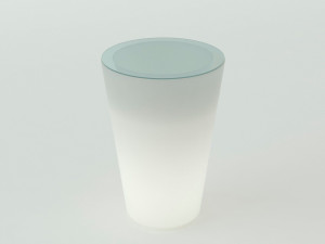 Высокий круглый стол из полиэтилена