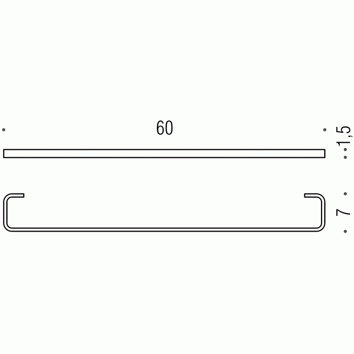 W4211 Держатель полотенца 60 см COLOMBO TIME Colombo Design - Вид №1