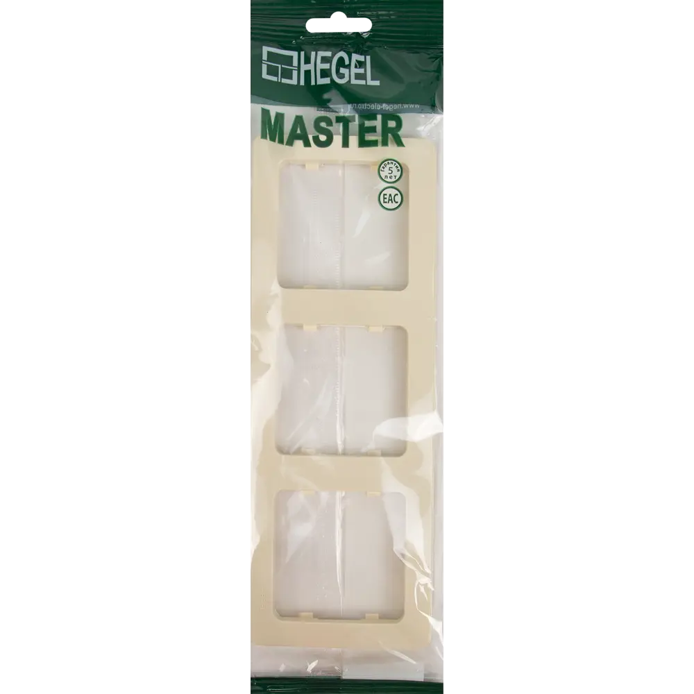 Рамка для розеток и выключателей Hegel Мастер 3 поста цвет слоновая кость STLM-2136560 - Вид №3