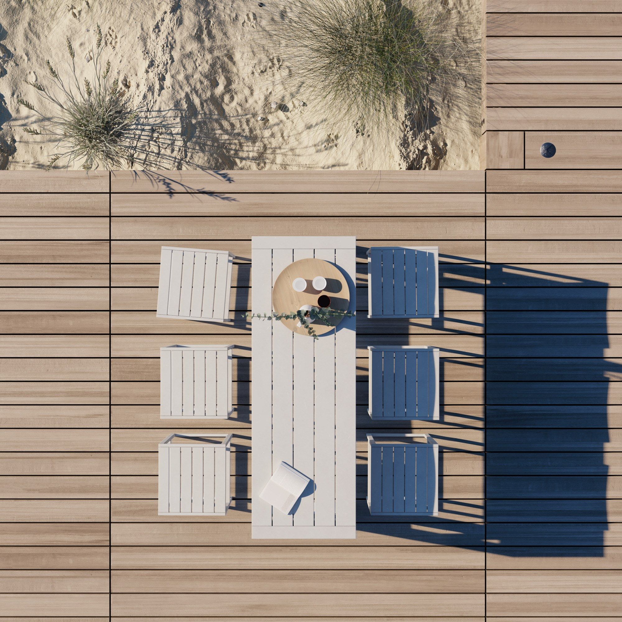 Алюминиевый высокий стул с порошковым покрытием с подставкой для ног Case Eos ARCH-00093146 - Вид №13