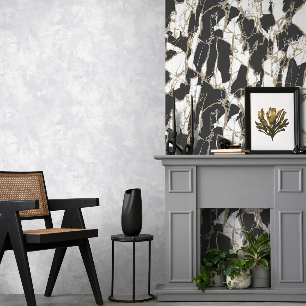 Erismann Lava — флизелиновые обои серого цвета для стильного интерьера 89360102 STLM-1391335 - Вид №4