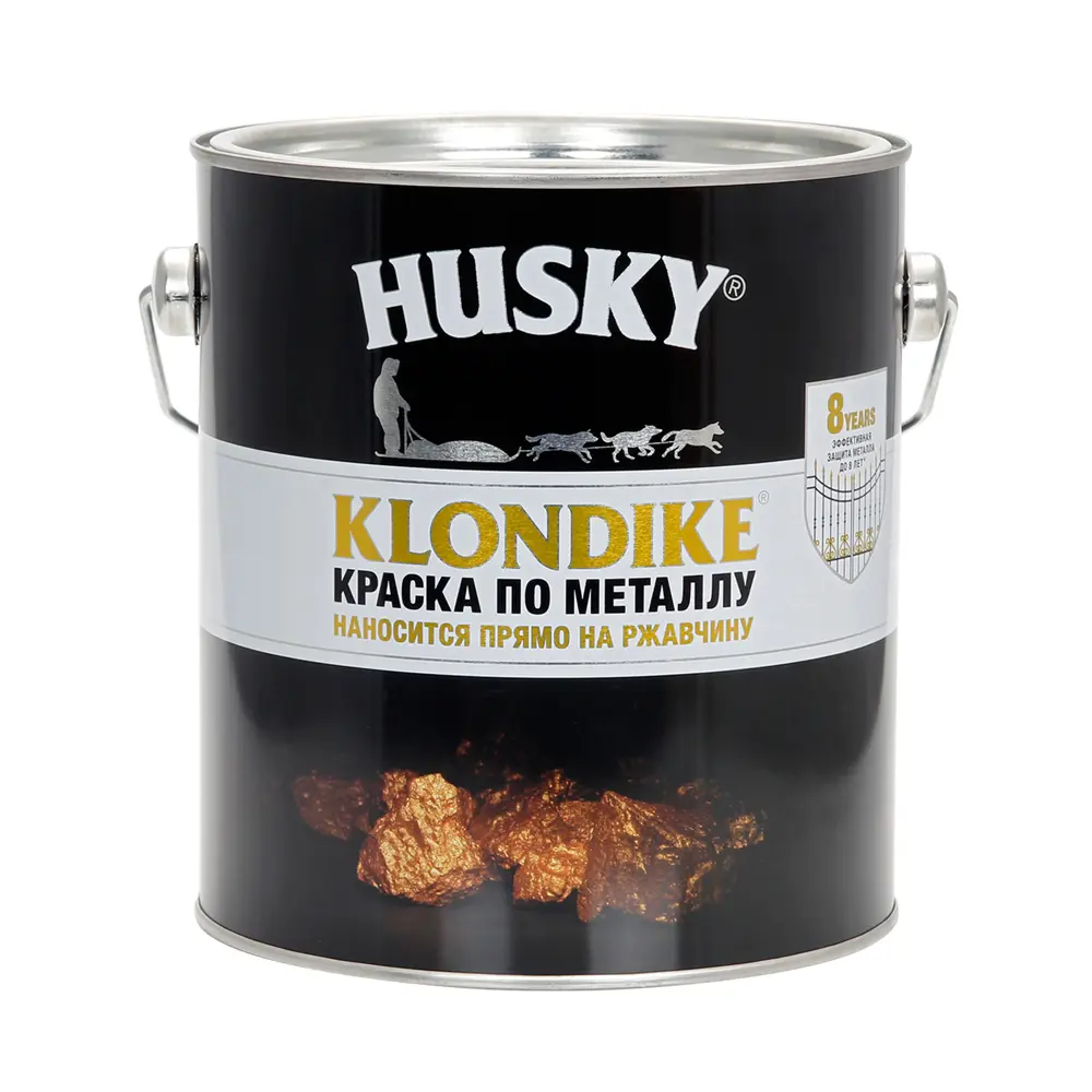 Краска Husky Klondike для металла с защитой от коррозии, серебристая глянцевая 2,5 л 84391718 STLM-0048978 - Вид №1